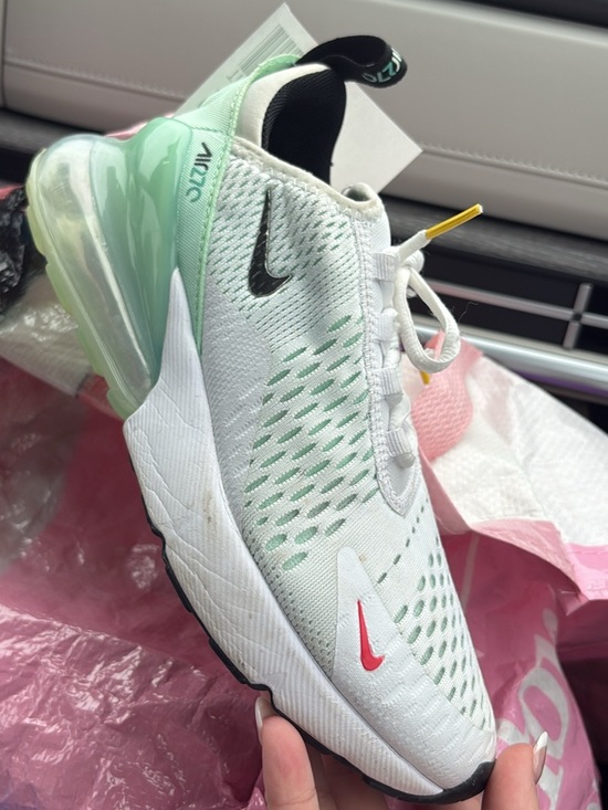 Nike Shoes - Nike Air Max 270 React White Green Pink Accents
